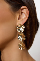 Swan Earrings Gold